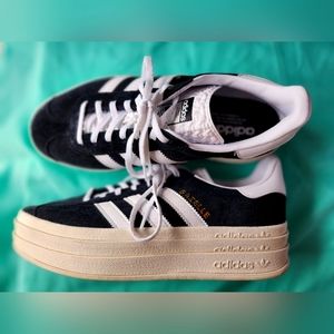 Adidas Gazelle Bold--Black/Cloud White/Core White